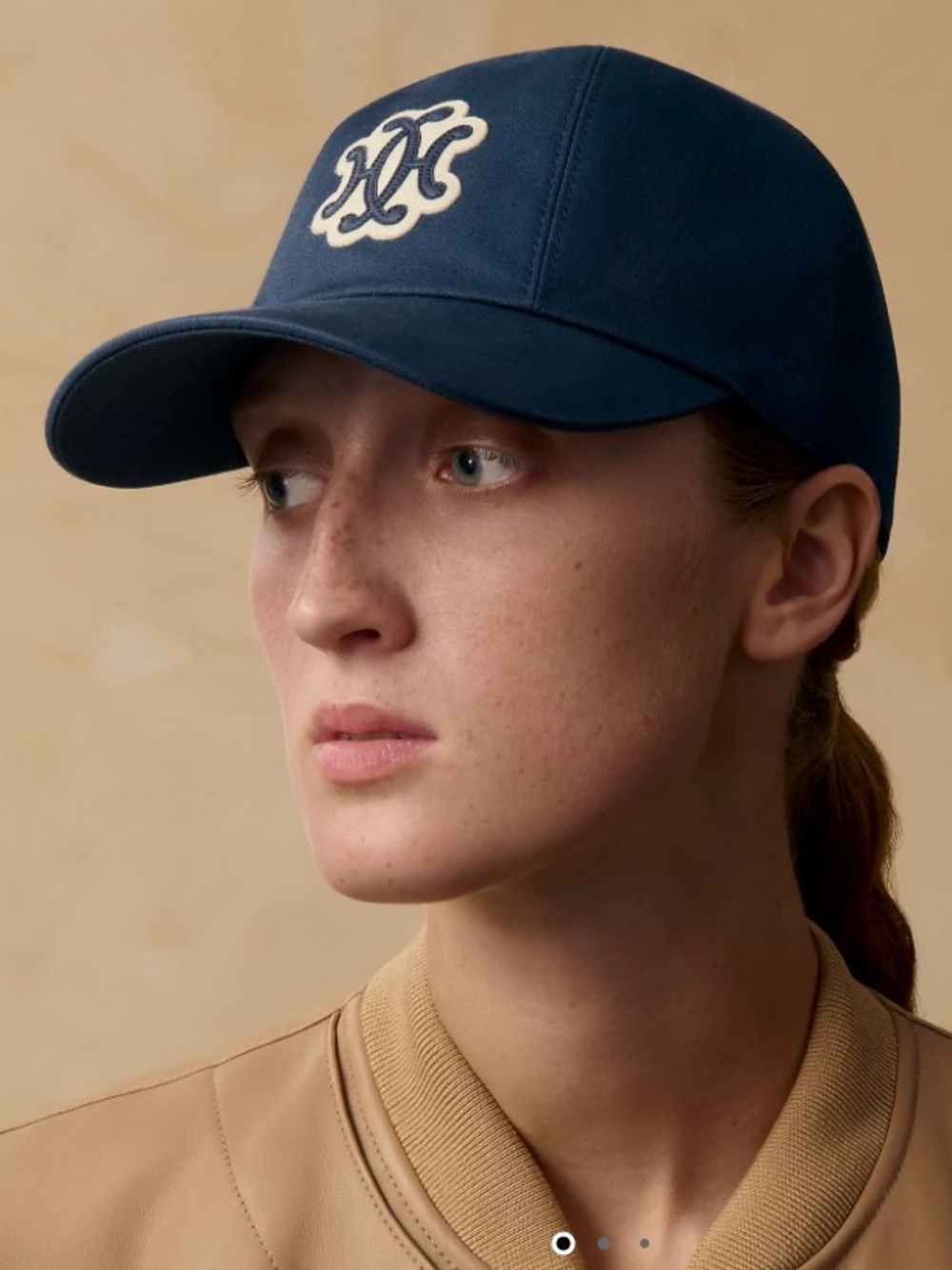 ☀️Hermes. Serena Cap /Hat Bleu De Malte